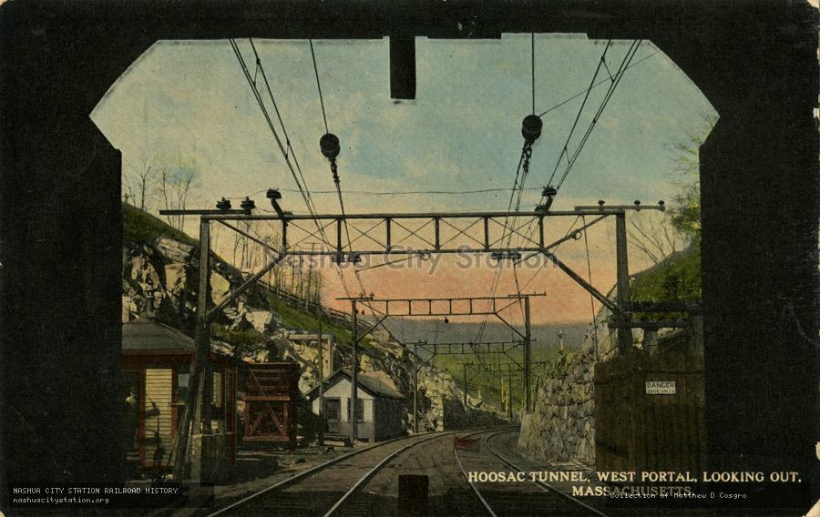 Postcard: Hoosac Tunnel, West Portal, Looking Out, Massachusetts